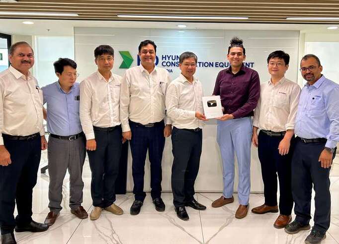 YouTube India Honors HD Hyundai CE India with Silver Play Button