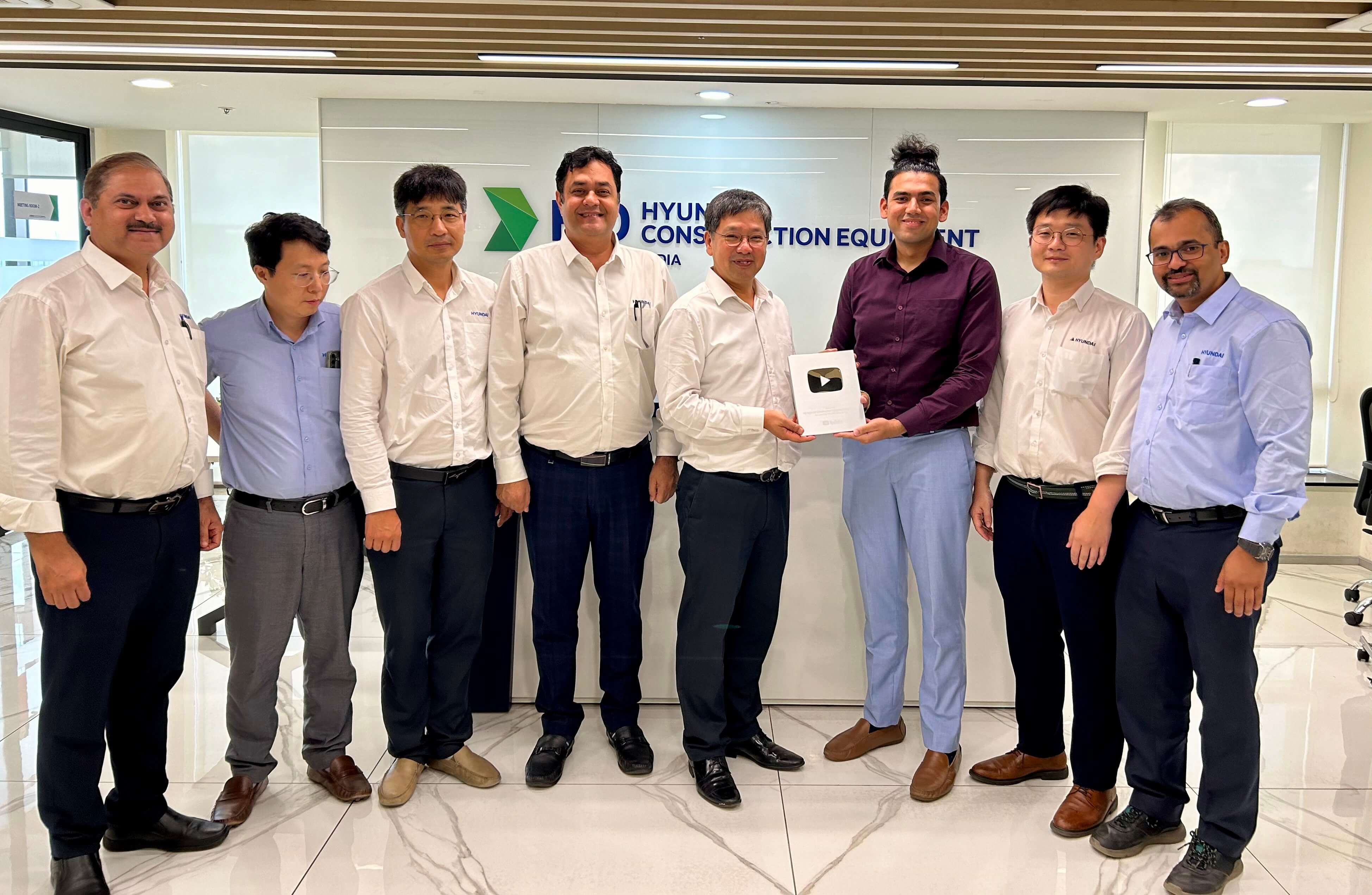 YouTube India Honors HD Hyundai CE India with Silver Play Button