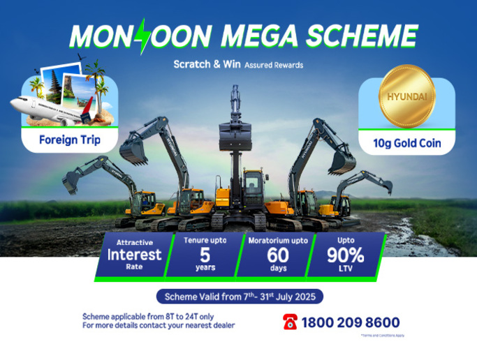 This Monsoon, Buy a Hyundai Excavator & Win Big