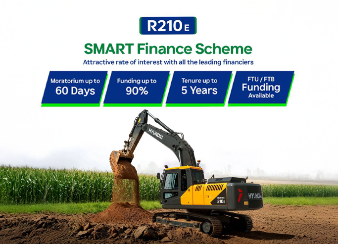 Own the newly launched powerful R210E Excavator with: SMART Finance Scheme