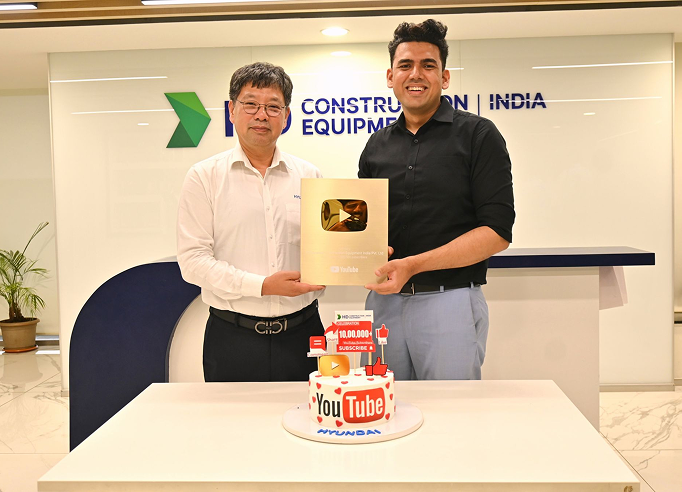 HD Construction Equipment India Honored with YouTube Gold Play-Button