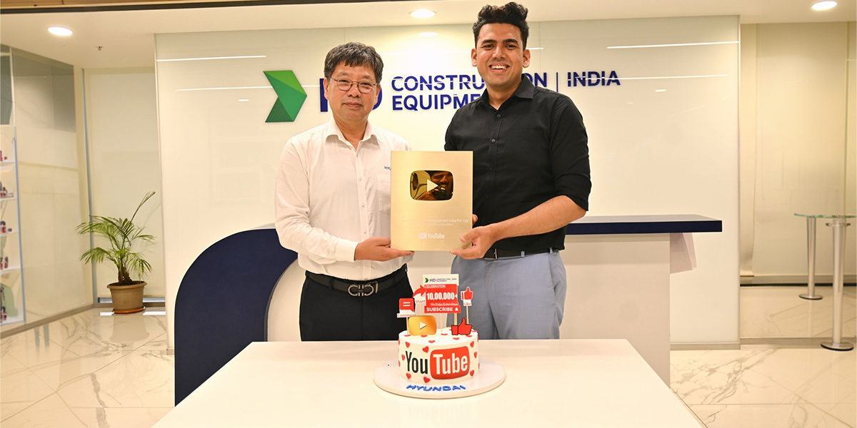 HD Construction Equipment India Honored with YouTube Gold Play-Button