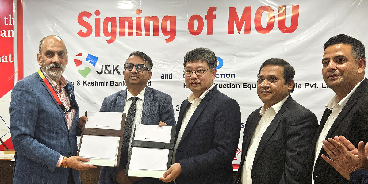 J&K Bank and HD Construction Equipment India Partner to Accelerate Infrastructure Financing
