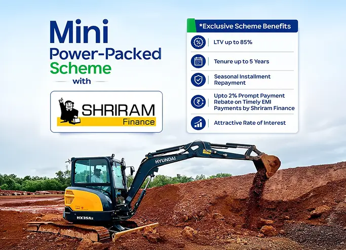 Own Mini Excavators with the Mini Power-Packed Scheme