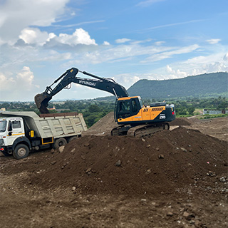 R210 SMART X Plus excavator suited for Land Development