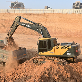 R210 SMART X Plus excavator suited for General Construction